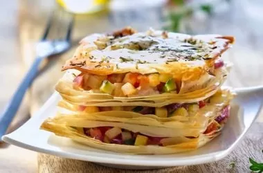 Mille-feuille aux mélis-mélos de légumes