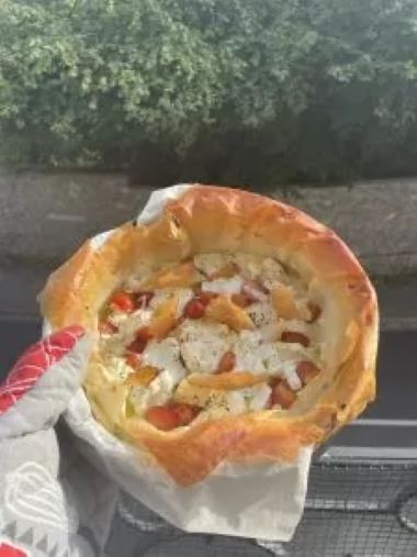 Tarte chèvre et tomates